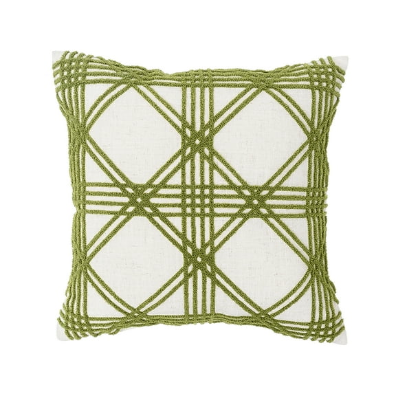 Lattice Tufted Accent Pillow 17" x 17"
