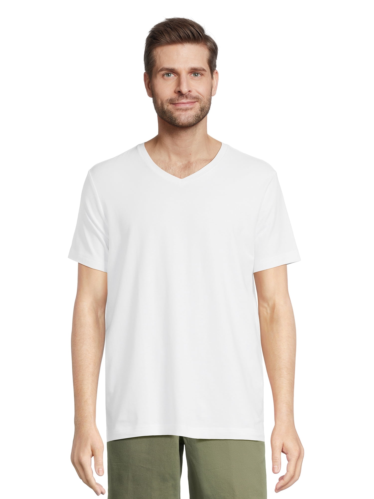 George Men’s & Big Men’s 3-Pack V-Neck Textured Short Sleeve Tee, Sizes S-3XL