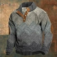 thumbnail image 1 of TINZ 2025 Chandail en Molleton d'Hiver pour Hommes Imprimé Numérique 3D Col Montant Mode Décontracté Rétro à Manches Longues Sans Capuche Chandail en Molleton Squelette Veste pour Hommes, 1 of 3