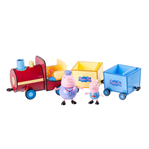 New Peppa Pig On Grandpa Pig's Train With Sound and Figures