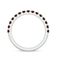 thumbnail image 3 of Garnet Eternity Band Ring for Women White Gold Plated Solid 925 Sterling Silver Stackable Ring Unique Anniversary Promise Ring Jewelry Gift for Her Ring Size 9, 3 of 4