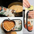 thumbnail image 5 of Yayeee Oven Mitts and Pot Holder Set of 2 Heat Resistant Kitchen Gloves Baking Hot Pad, Beige Cats Reading, 5 of 5