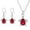 Red, variant on Cute Sea Turtle Pendant Necklace Set with Crystal - Blue Turtle Shaped Alloy Necklace & Earrings, 45cm+5cm Chain, Hypoallergenic, Gift for Women