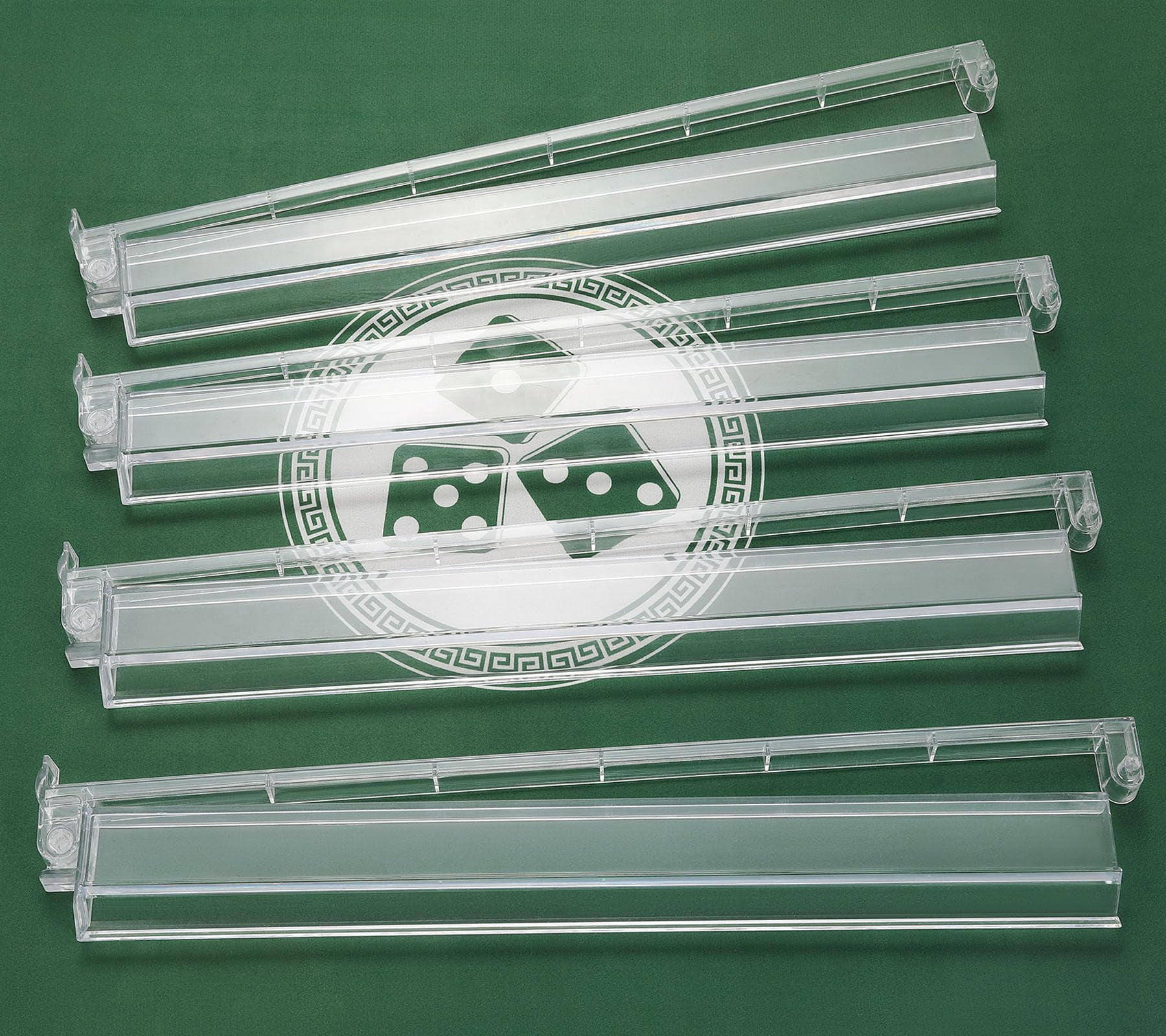 Mahjong Racks,4PCS Clear Acrylic Mahjong Racks with Pushers,American Mahjong Accessories Mahjong Gifts Transparency