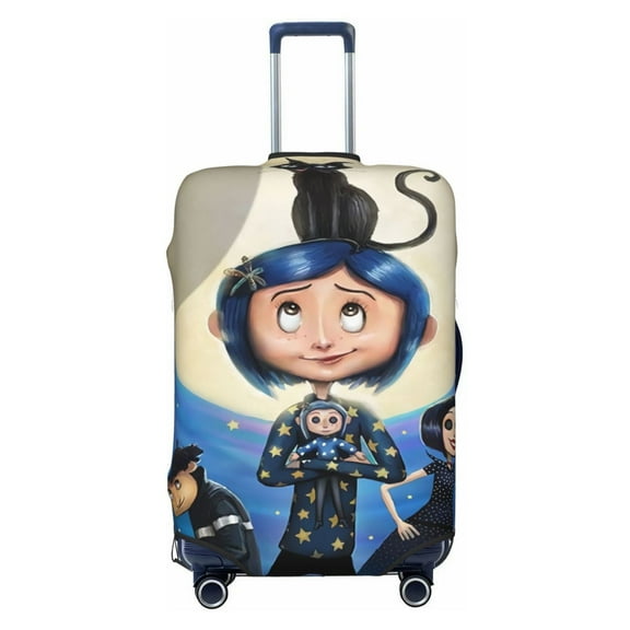 Coraline 4 Luggage Cover Approved Travel Suitcase Protector Elastic Washable Baggage Covers For 18-21 Inch Luggage