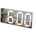 thumbnail image 4 of Inteprter Despertador digital LED ajustable espejo multifuncional enchufable alimentado por con decoración de de concha blanca para Decoración del hogar Inteprter HA019336-00, 4 of 6