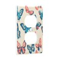 thumbnail image 2 of Yayeee Duplex Wall Plate 1-Gang 4.5"x2.7" Home Receptacle Light Switch Decorative Outlet Cover, Green Butterflies, 2 of 7