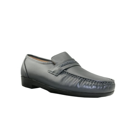 

Mens Moc Leather Shoes Casual Wide Width Comfort Walking Pull On Loafers
