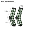 thumbnail image 2 of Rocae Green White Christmas Tree Lumberjack Plaid for Girls Boys Crew Socks,Children's Socks, Kids Socks, Toddler Socks: Daily Wear with Kids School Uniform, 2 of 5
