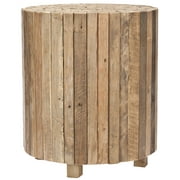 Safavieh Richmond Rustic Wood Block Round End Table