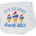 thumbnail image 2 of Inktastic It's My First 4th of July Baby Burp Cloth, 2 of 3