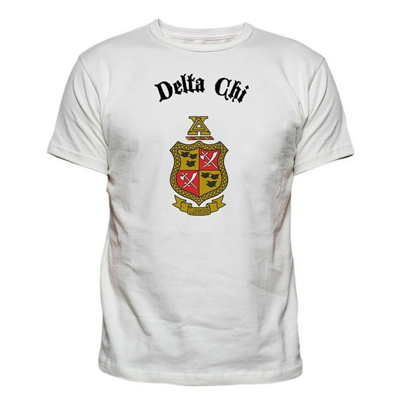 Delta Chi Vintage Crest T-shirt 2X-Large White