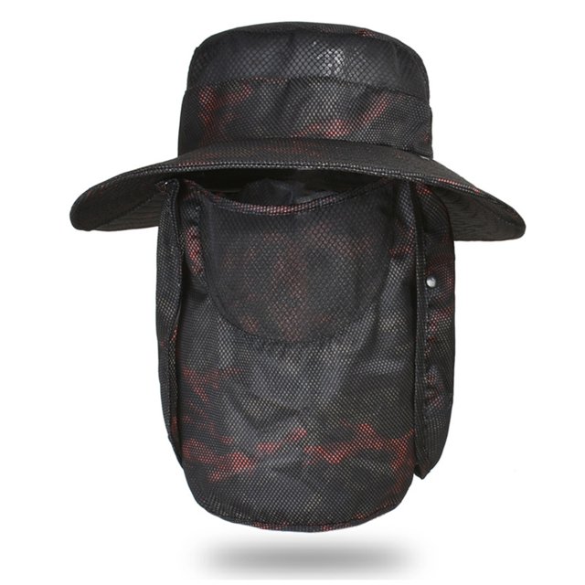 Sombreros De Protección Solar Sombrero de poliéster anti-UV Sombrero de sol unisex ajustable para deportes al aire libre (rojo vino) Ehuebsd Para Estrenar