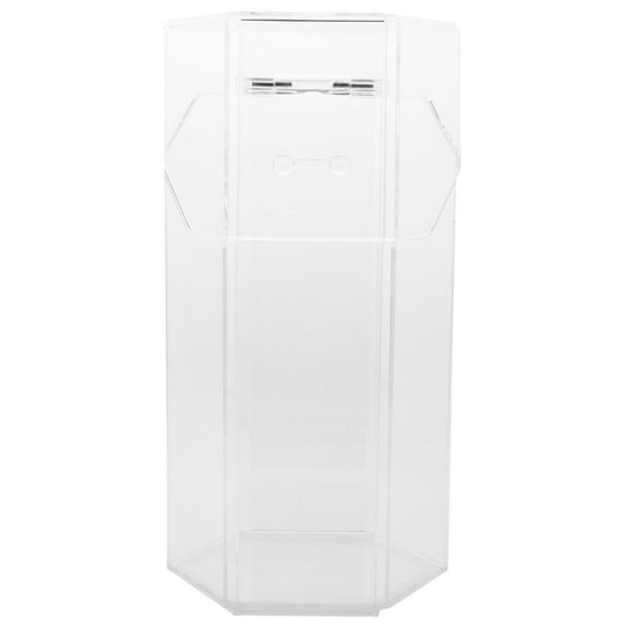 Hexagonal Makeup Brush Holder with Cover Lid - Portable Storage Box