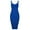 Royal Blue, variant on Women's Bandage Dress Sexy Spaghetti Strap Celebrity Bodycon Knee Length Dress Vestidos Black S
