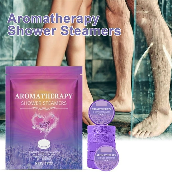 Komiseup Shower Steamers Aromatherapy For Women Or Men, With Chamomile Rose Mint Watermelon Oil, 7-Pack Shower Bombs Birthday Gif