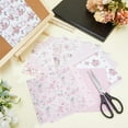 thumbnail image 4 of 24Pcs 12 Styles Scrapbook Paper Pads for DIY Album Scrapbook Background Paper Diary Decoration Square Flower 152x152x0.2mm 2pcs/style, 4 of 6
