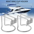 thumbnail image 2 of 2Pcs Stainless Steel Car Boat Ring Cup Drink Holder Bottle Stand for Marine Yacht Truck RV, 2 of 8