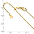 thumbnail image 6 of 14K Yellow Gold Cable Chain Styles Necklace Adjustable 1.25mm D/C 22 inch 1.25 mm, 6 of 6