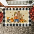 thumbnail image 4 of Fall Door Mat Outside,Happy Fall Pumpkin Scarecrow Welcome Mat for Front Door,Thanksgiving Autumn Indoor Outdoor Non-Slip Rugs,Fall Doormat for Farmhouse Home Porch Decorations 30" x 17", 4 of 6