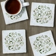 thumbnail image 3 of CounterArt Floral Tumble Natural Absorbent Shell Stone Coaster 4-Pack, 3 of 7