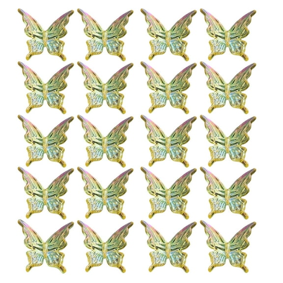 20pcs Acrylic Butterfly Shaped Loose Beads for Handmade Crafts Jewelry Components Necklace Bracelet Making Accessories