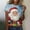 Multicolor, variant on Hueook Christmas Shirts for Women Christmas Printed Short Sleeved Round Neck Top Multicolor 4X
