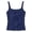 1Navy, variant on Krdevn Girls' Solid Color Ribbed Square Neck Tank Top Sleeveless Cami for Kids Size:9-10 Years