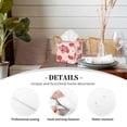 thumbnail image 3 of Junzan Milk Tea for Tissue Box Cover Holder, Square Facial Tissue Case with Bottom Belt Facial Paper Organizer Dispenser for Tabletop/Bathroom/Car/Office, 3 of 7