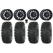 Black Rhino Rapid 15" Wheels Bk 35" Roctane T4 Tires Kawasaki Teryx Mule
