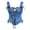 Blue, variant on Renaissance Fairy Corset, Retro Jacquard Floral Lace Tied Shaping Corset (White, M)