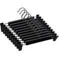 thumbnail image 1 of 10 Piece Trouser Rack with Adjustable Anti-Rust Clips for Pants, Skirts, Clothes Rack, Black, 1 of 4