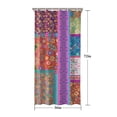 thumbnail image 5 of Colorful Pioneer Flower Patchwork Shower Curtain 36"x72" ,Bathroom Decorative Shower Curtains Set with 12 Hooks,Modern Waterproof Washable Shower Curtain, 5 of 6
