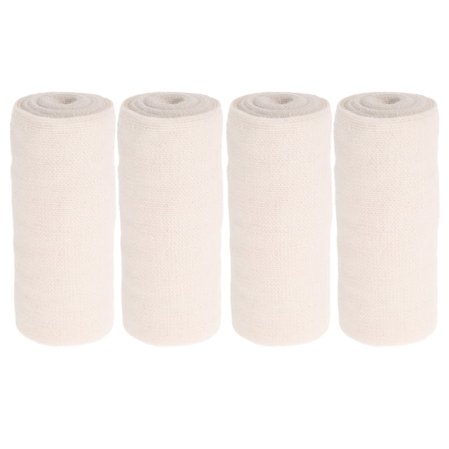 4 rollos de vendaje elástico de algodón para deportes, vendaje elástico de algodón para soporte deportivo, vendaje atlético
