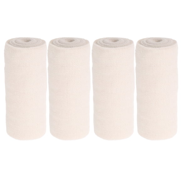 4 rollos de vendaje elástico de algodón para deportes, vendaje elástico de algodón para soporte deportivo, vendaje atlético