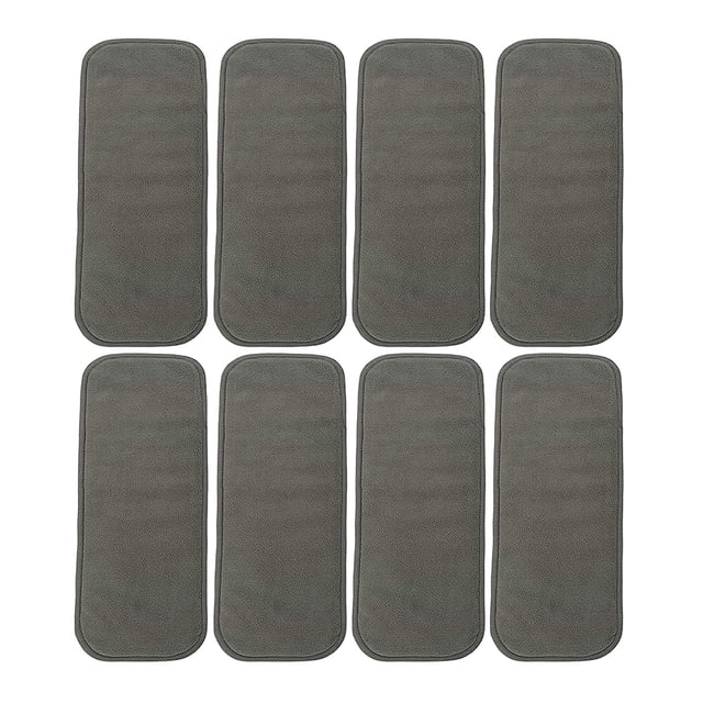 Inserciones de pañales para bebés Bolsillo de carbón de bambú Forro para pañales Forro portátil de viaje reemplazable Fundas de tela de microfibra para niños 8 piezas Vogacara BA000357-02