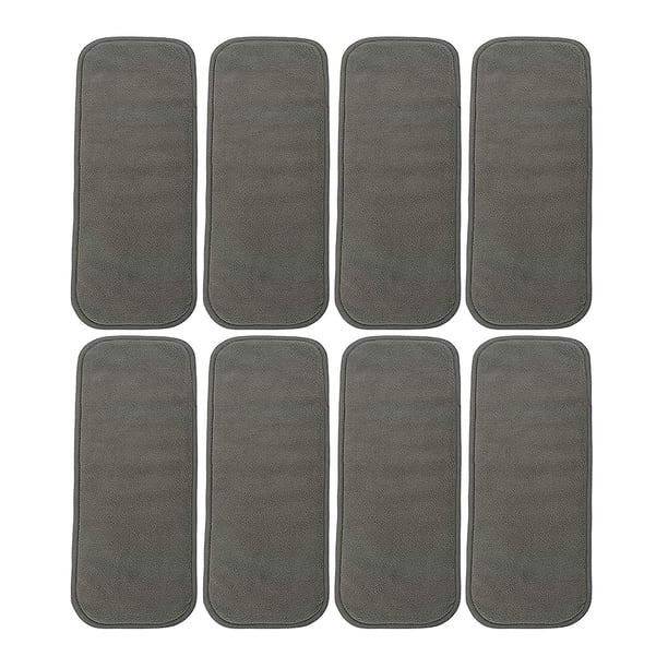 Inserciones de pañales para bebés Bolsillo de carbón de bambú Forro para pañales Forro portátil de viaje reemplazable Fundas de tela de microfibra para niños 8 piezas tholdsy BA000357-02