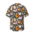 thumbnail image 2 of Sigee Roosters and Chicks Print Men's Shirts Casual Button Down Short Sleeve Summer Beach Shirt Hawaiian Vacation Shirts Tee Shirt-Large, 2 of 7