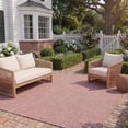 thumbnail image 5 of SAFAVIEH Courtyard Morven Chevron Stripes Indoor/Outdoor Area Rug, 6'7" x 6'7" Square, Red/Beige, 5 of 12