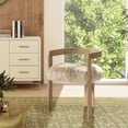 thumbnail image 2 of Millwick 21" Low Back Genuine Sheepskin Fur Dining Chair - Natural Blonde Fur, 2 of 9