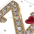 thumbnail image 3 of 3dRose, Glam Image Of Diamonds Red Heart Monogram Initial Z, 10x10 Wall Clock, 3 of 8