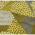 thumbnail image 4 of oneOone Coton Popeline Sergé Tissu Jaune Pointcheck & Triangle Géométrique Robe Tissu Tissu Imprimé par la Cour 56 Pouces de Large, 4 of 4