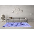 thumbnail image 3 of Ahgly Company Indoor Round Abstract Blue Contemporary Area Rugs, 3' Round, 3 of 4