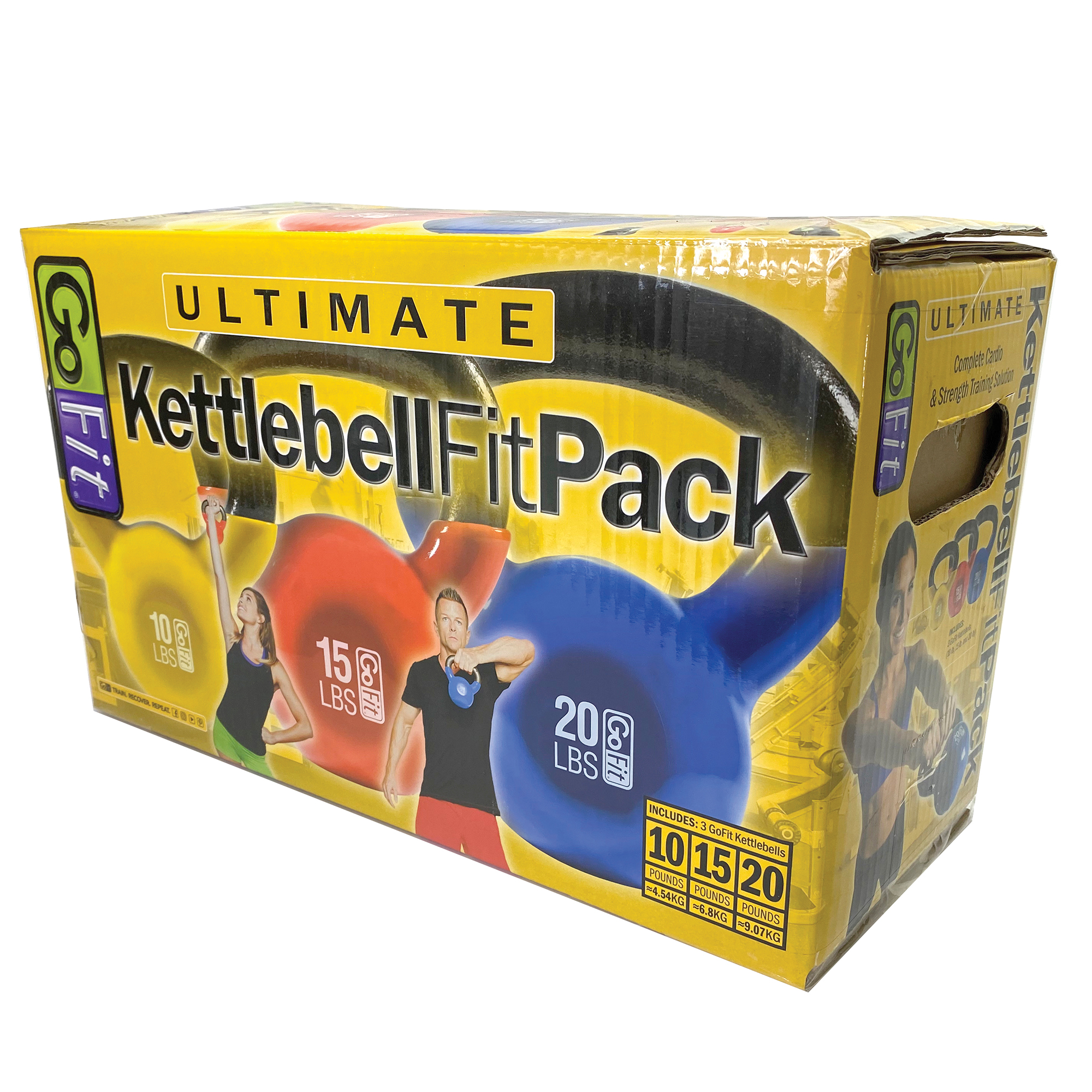 GoFit GF-KBK3N Ultimate Kettlebell Fit 3 piece per pack