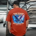 thumbnail image 2 of July 4th Shirts for Men 250th Anniversaryth Anniversary Fighter Jets Patriotic Flag T-Shirt (Red,2XL), 2 of 6