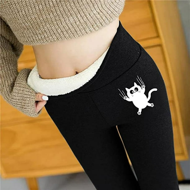 Womens Fleece Lined Leggings High Waist Buttery Soft Stretchy Warm Best  Leggings,Black,Thick Footless Tights