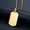 Gold color, variant on Hip Hop Military 14K Yellow Gold  Dog Tag Pendant Necklace for Men Women Personalized Id Name Jewelry