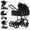 Standard-BLACK, variant on 2 in 1 Convertible Baby Stroller with Foldable Lightweight Carriage Reversible Removable Bassinet Pram,Adjustable Canopy,Travel Stroller for 0-36 Months,26 Pounds,Unisex