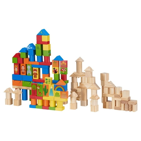 Spark Create Imagine Wood Building Blocks, 150 Pieces, Baby And Toddler Toys