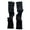 Black, variant on Long Ruched Rib Knit Fingerless Arm Warmers Thumb Hole Cold Weather Cuff Sleeves Knit Gloves for Autumn Winter Purple One Size